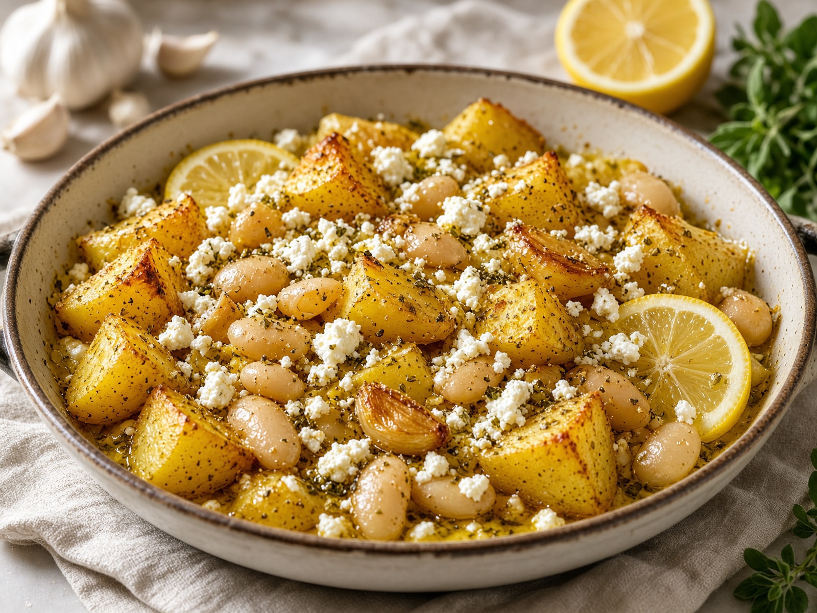 Athens Lemon Potatoes & Beans